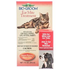 Bio Groom Ear Mite Treatment with Aloe Vera - 1 oz