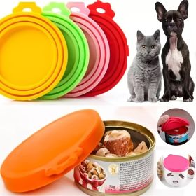 Pet Food Can Covers; Universal Safe Silicone Dog & Cat Food Can Lids; pack of 2