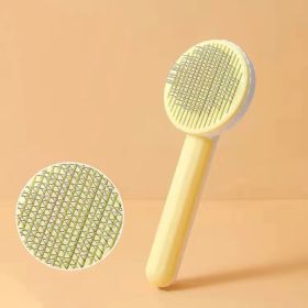 1pc Pet Grooming Brush Hair Removal Comb With Stainless Steel Teeth; Dematting Brush For Dogs & Cats