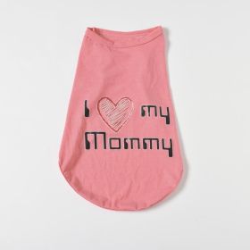 Fashion Personalized Dog Cartoon Vest (Option: Pink-M)